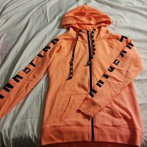 PINK Coral Tunic Zip Up Hoodie